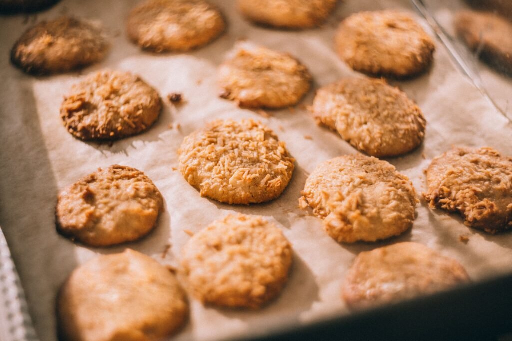 Close-up of freshly baked cookies from Twin Stars Kitchen